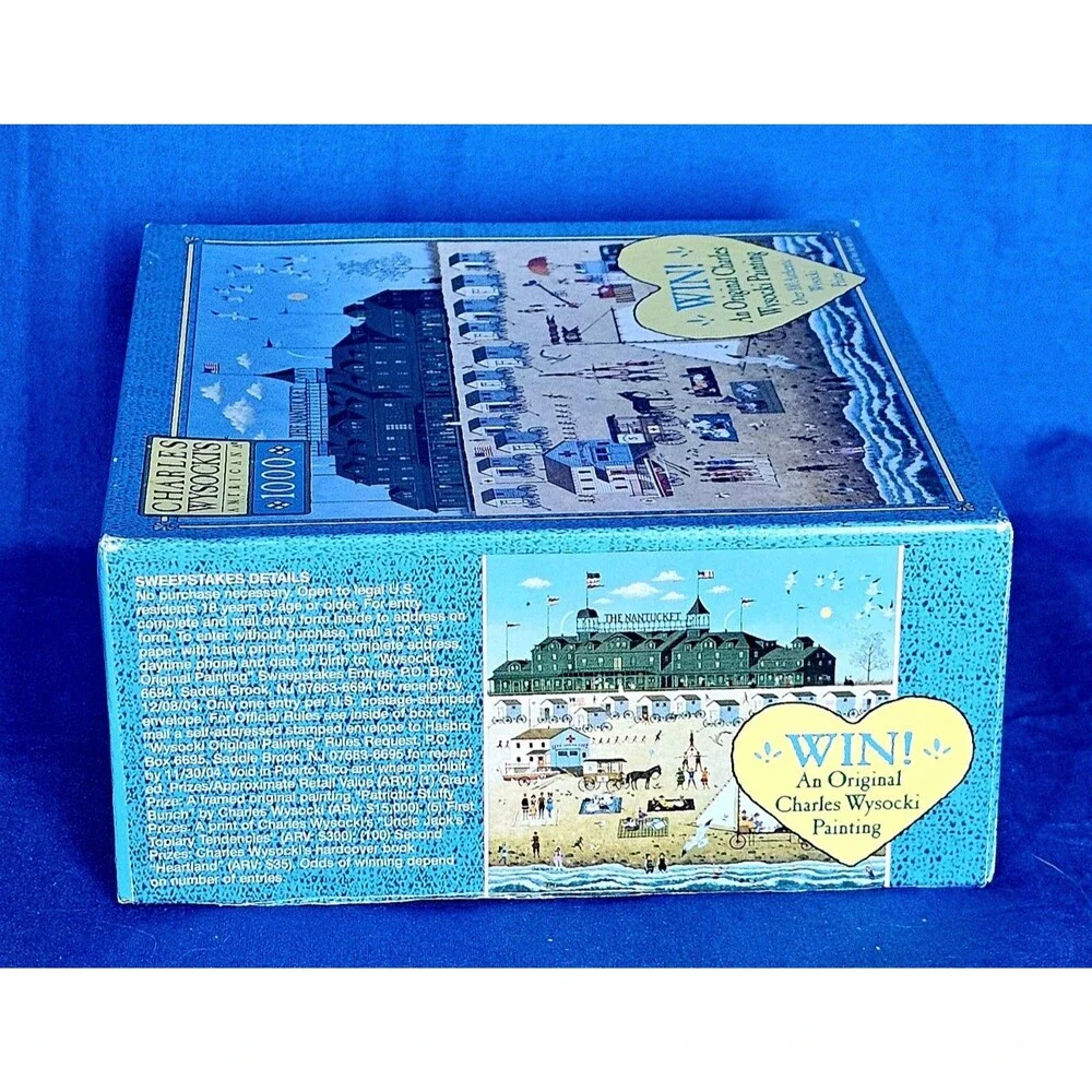 2 Charles Wysocki Americana 1000pc Puzzles COMPLETE Formulating The Plan Nantuck